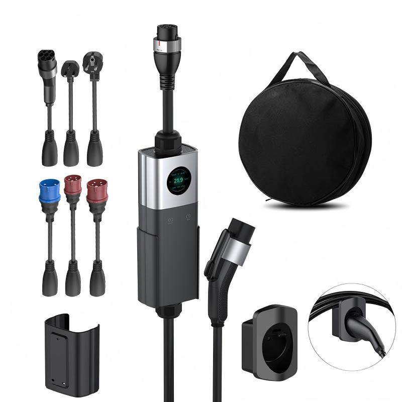 Portable EV Charger Universal Fit, Compatible with Hybrid & Pure Electric Vehicles, Easy to Carry