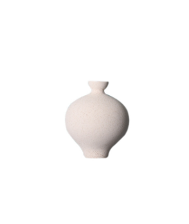 Plain White Rough Ceramic Vase