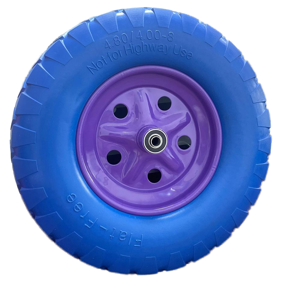 Factory direct 4.00-8 PU foam wheelbarrow wheel for hand truck, hand trolley