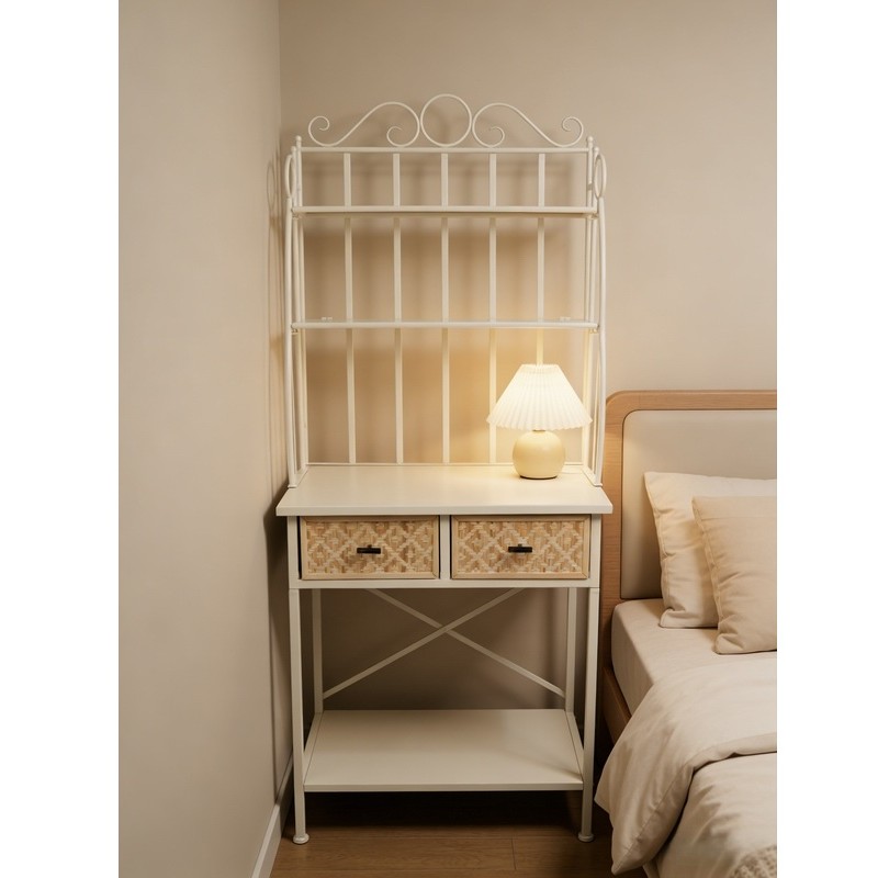 Nordic Style Iron Art Bookshelf, Freestanding Multi-layer Storage Rack