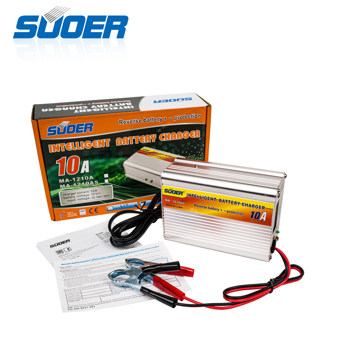 New 10A battery charger with LCD display
