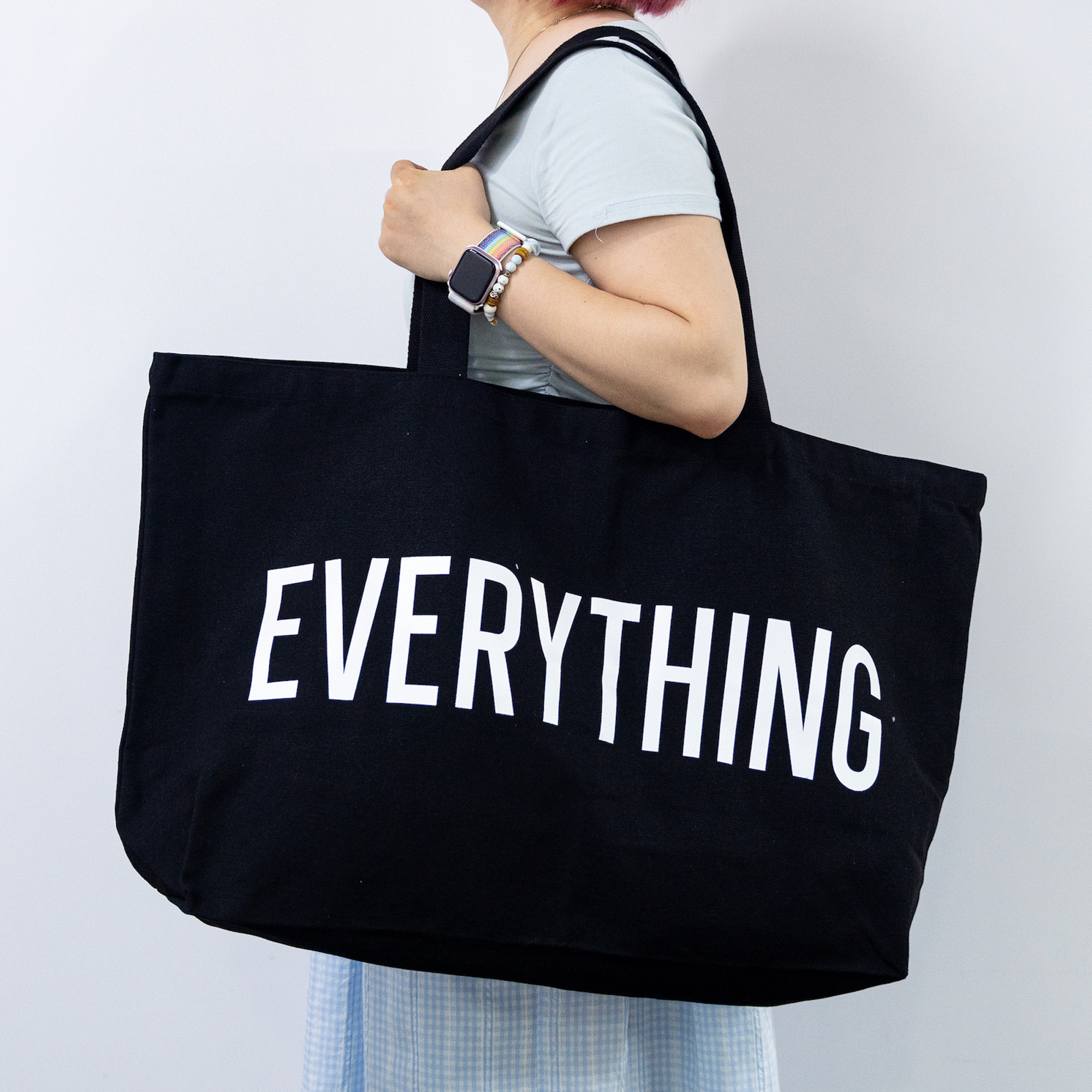 Large Size Eco-Friendly Cotton Canvas Beach Shopping Bag, Reusable, Recycled, Plain Custom Logo