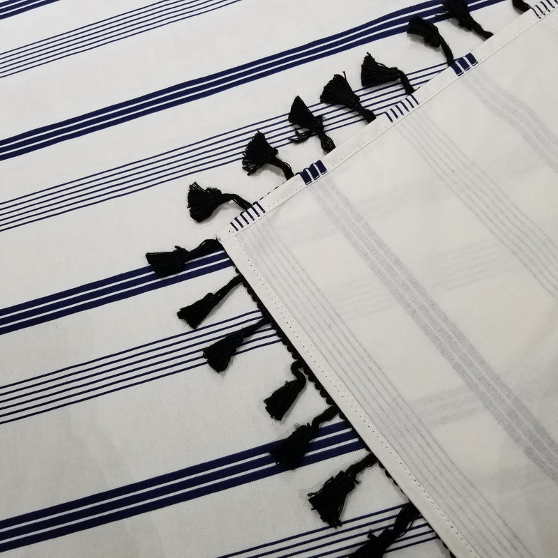 cotton material silk screen printing tablelcoth runner placemat with tassels