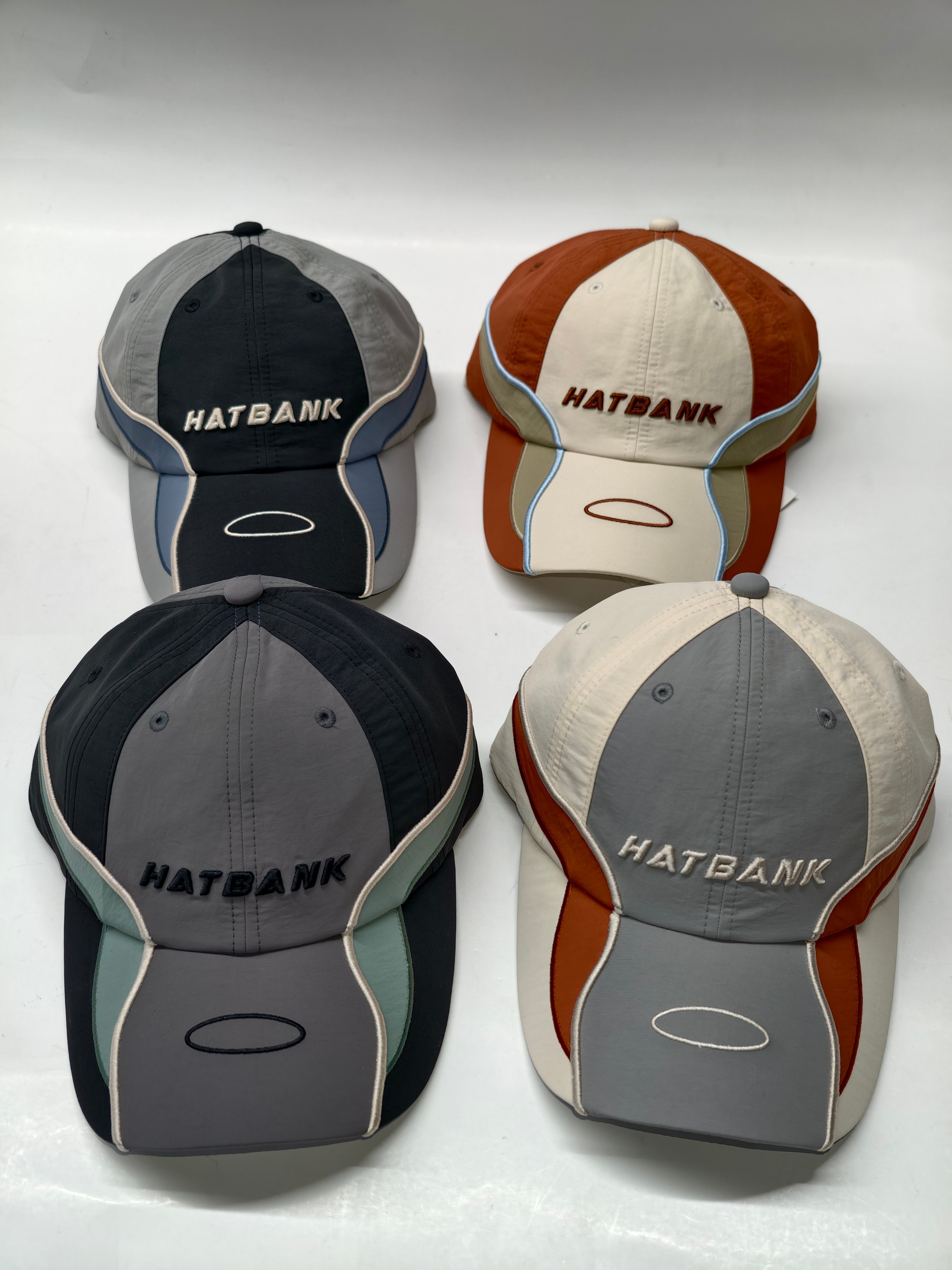 Color-blocking and patchwork baseball cap
