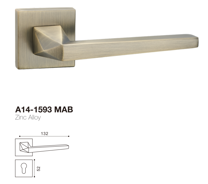 Unihandle High Quality Zinc Door Handle Plate Handle