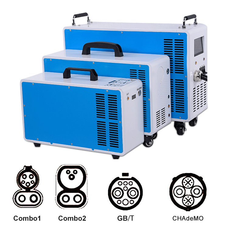 Portable DC EV Charger 7kw 15kw 20kw 30kw 40kw Multi-Standard Gbt CCS2 CCS1 ChademoCharging Station