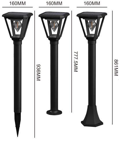 LED solar lawn light