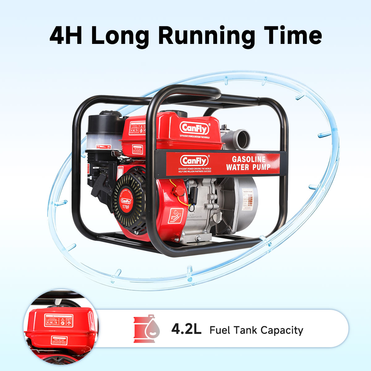CANFLY WP20 Water Pump with Large Flow High Head for Agricultural Industrial Use