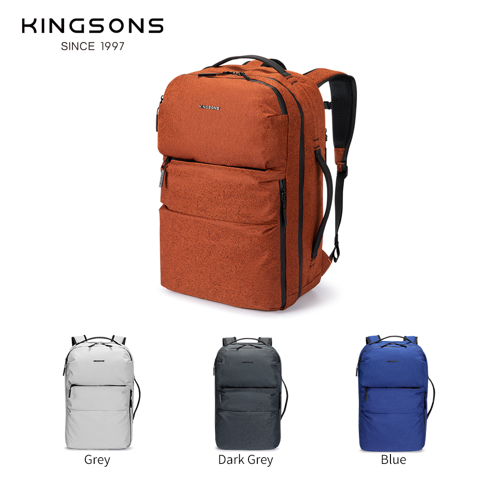 Kingsons computer backpack nylon material anti-theft and shockproof 15.6-inch office travel