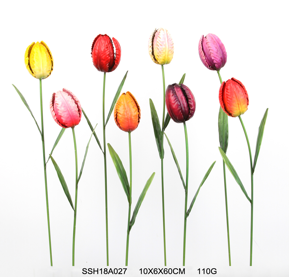 Metal Tulip Garden Stake