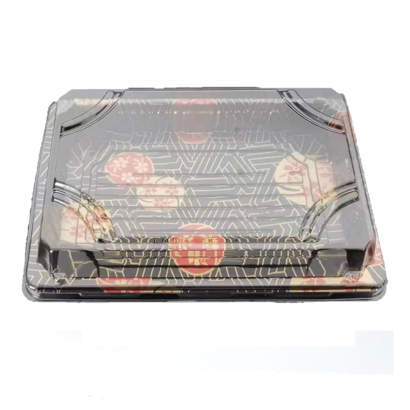 Multi-style Japanese sushi boxes, disposable rectangular takeout food containers, printed sushi box