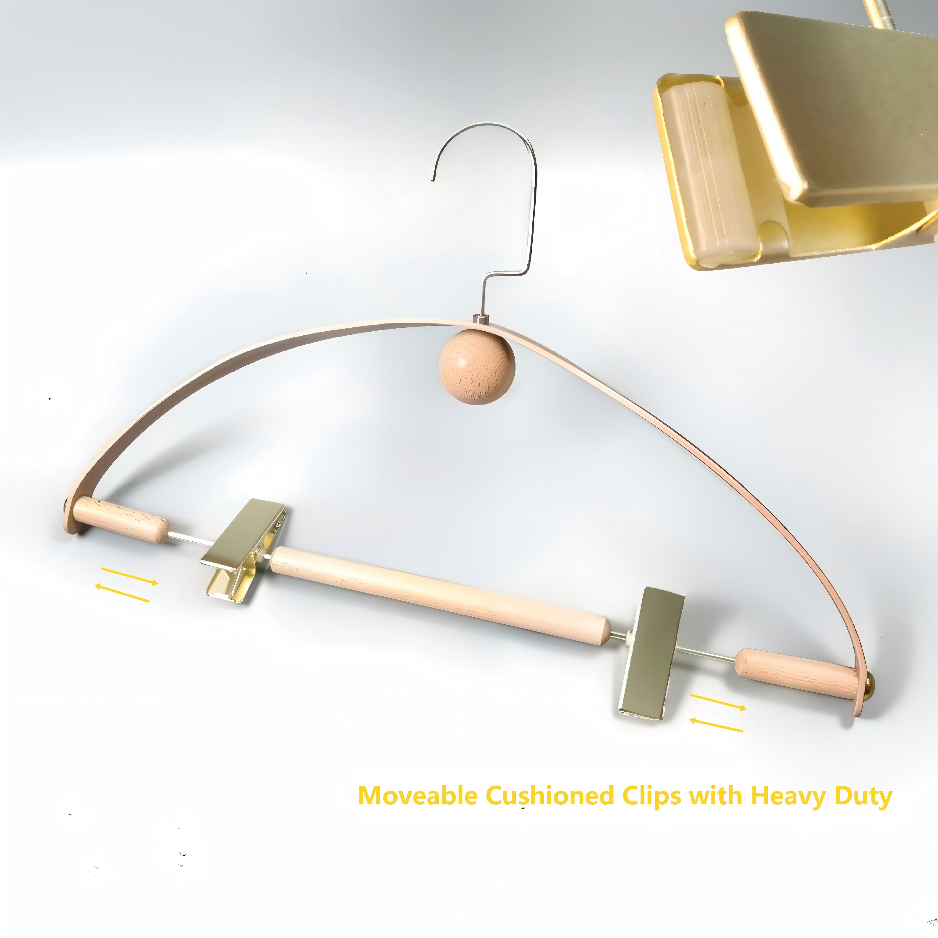 New Wooden Leather Clips Hanger