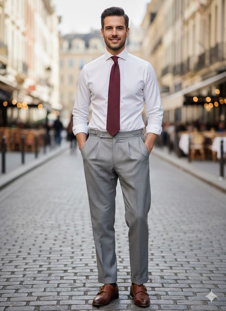 Customizable Men's High-Waisted Pleated Trousers】Business Casual Dress Pants