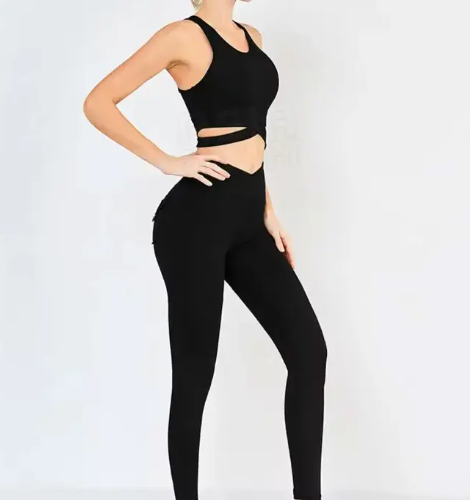 Women's Lightweight Yoga Set Custom Outdoor Seamless Sport Legging and Bra