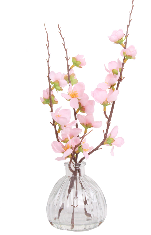 Cherry Blossom Glass Potted Plant