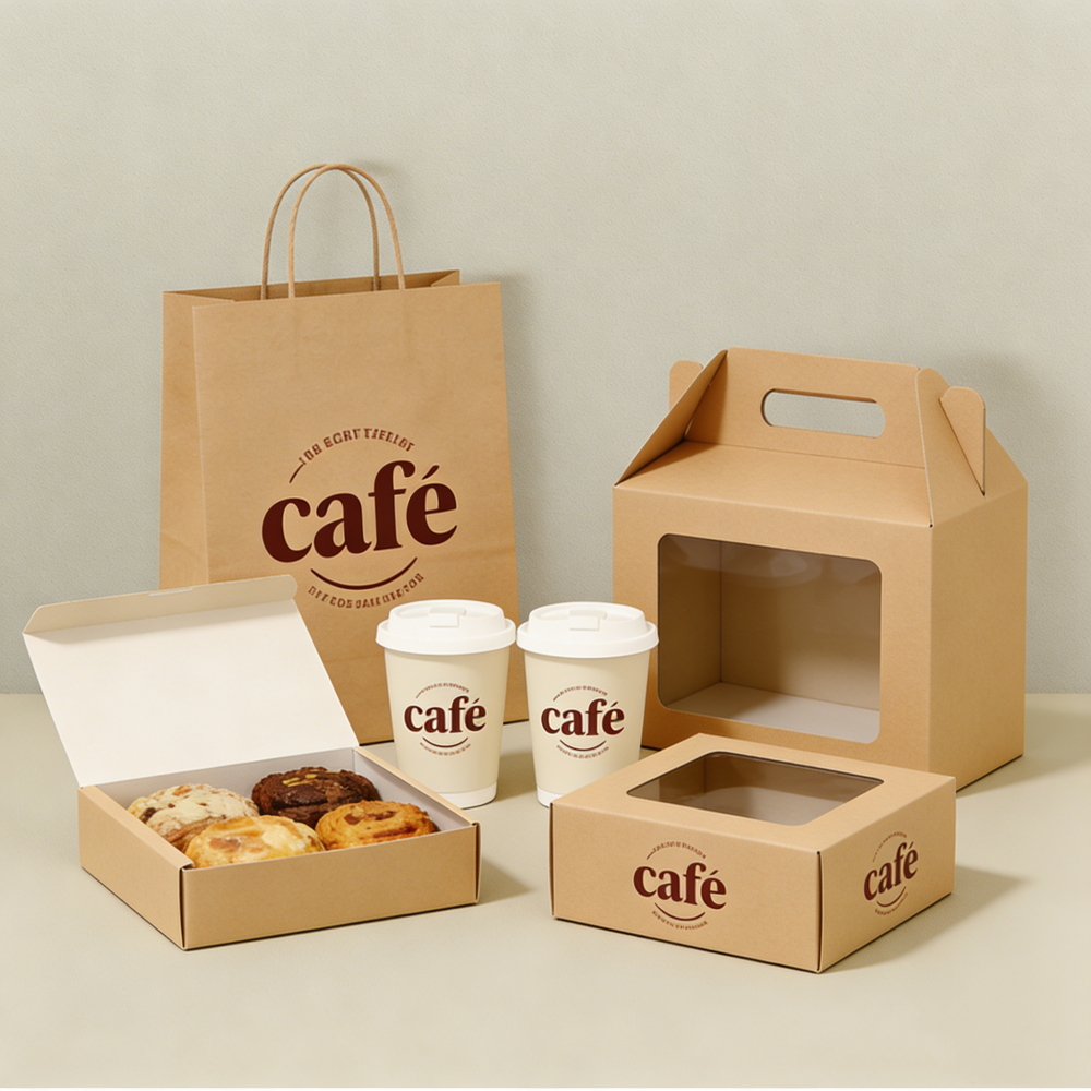 Custom Paper Bakery Packaging Food Grade Dessert Pastry Bread Packaging Box Cookie Gable Box