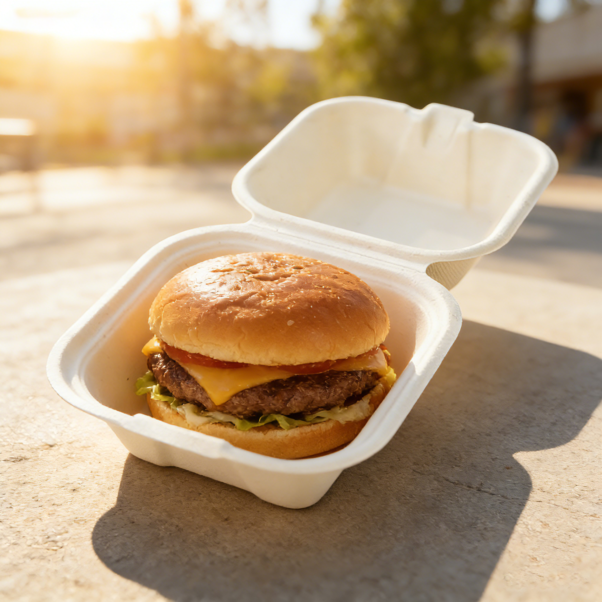 4 inch hamburger box