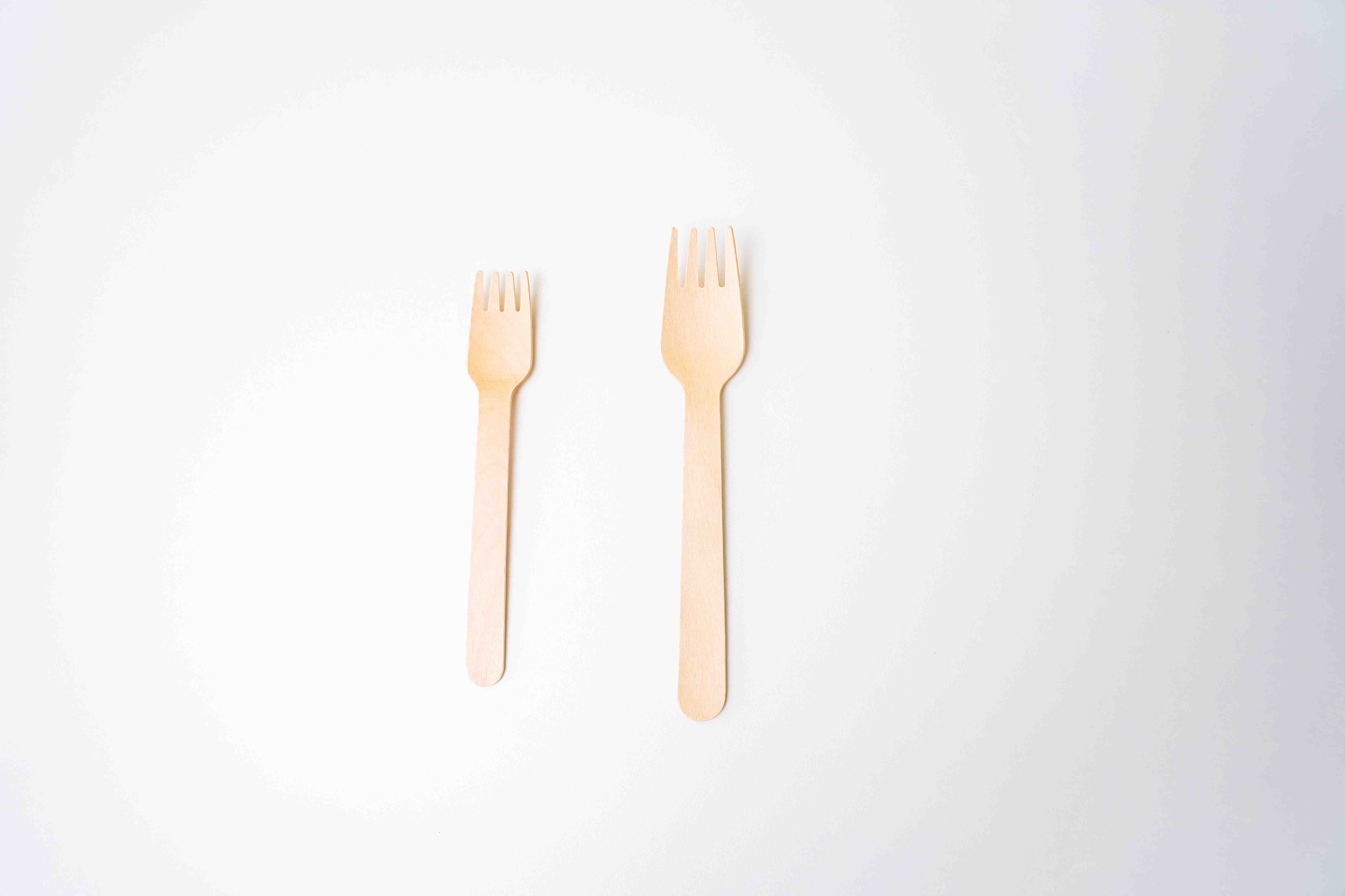Disposable wooden fork