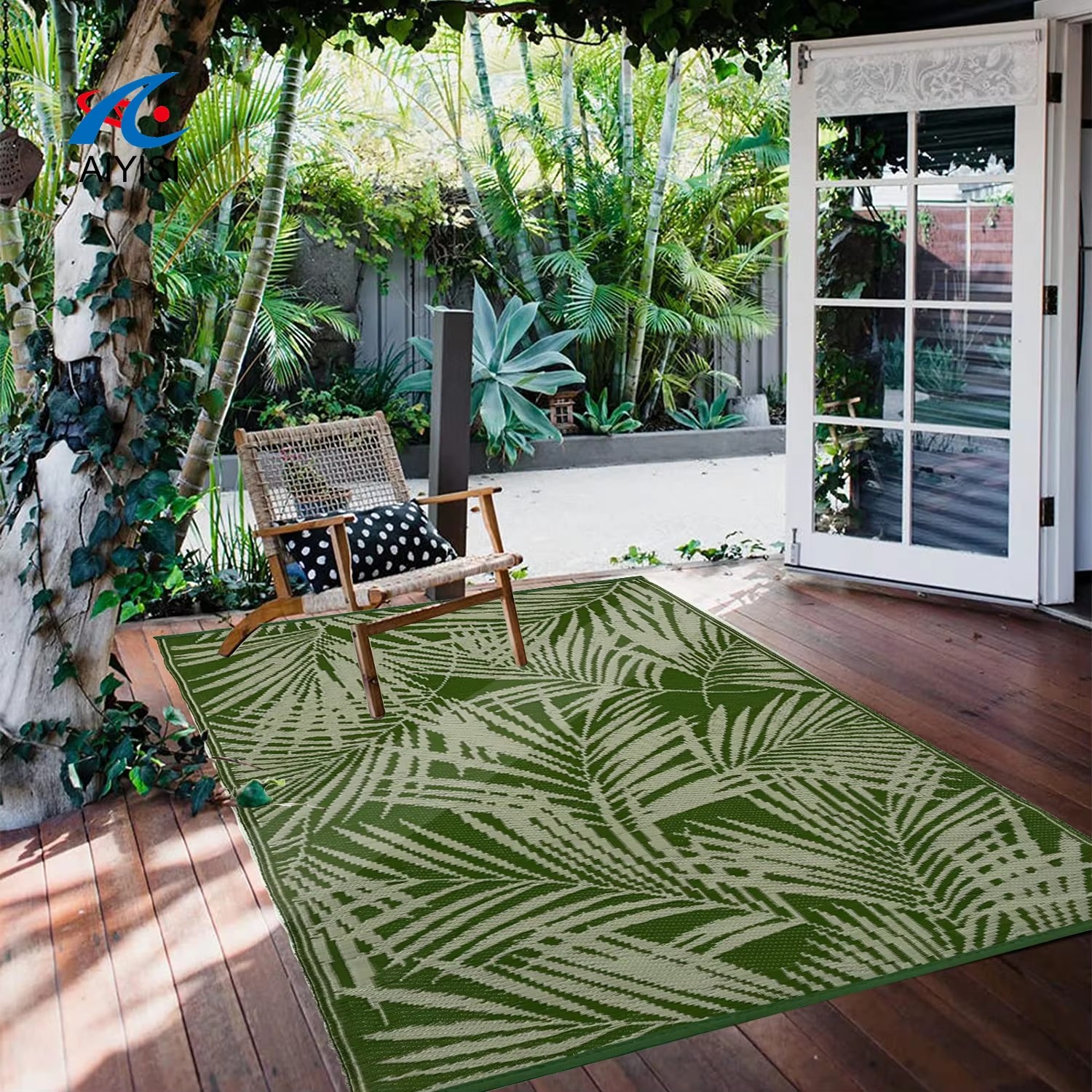 Plastic Reversible Weather Proof Premium Patio Outdoor Rug