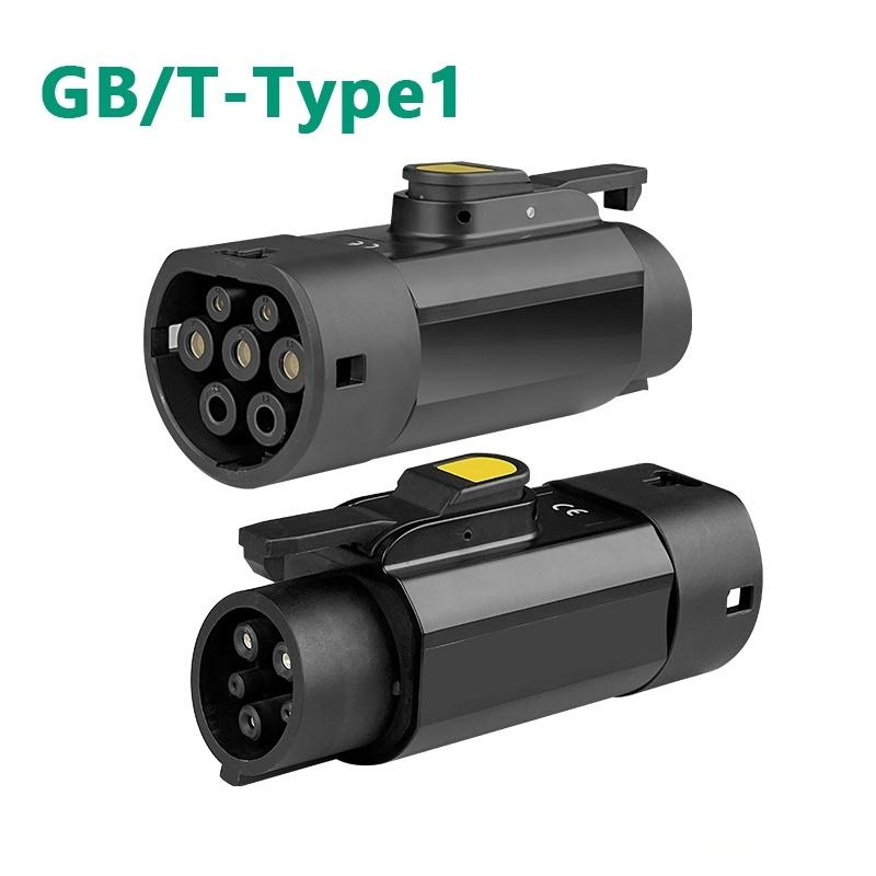 GB/T to Type1 J1772 EV Charging Adapter 32A 220V 7kw Portable Charger Converter