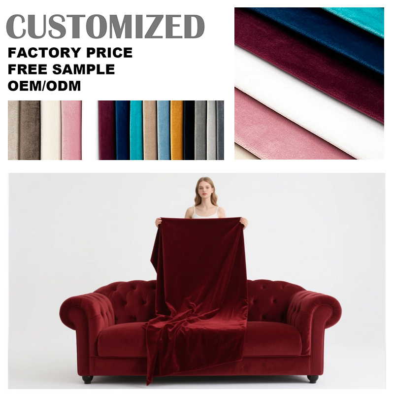 Wejoy polyester velvet sofa fabric