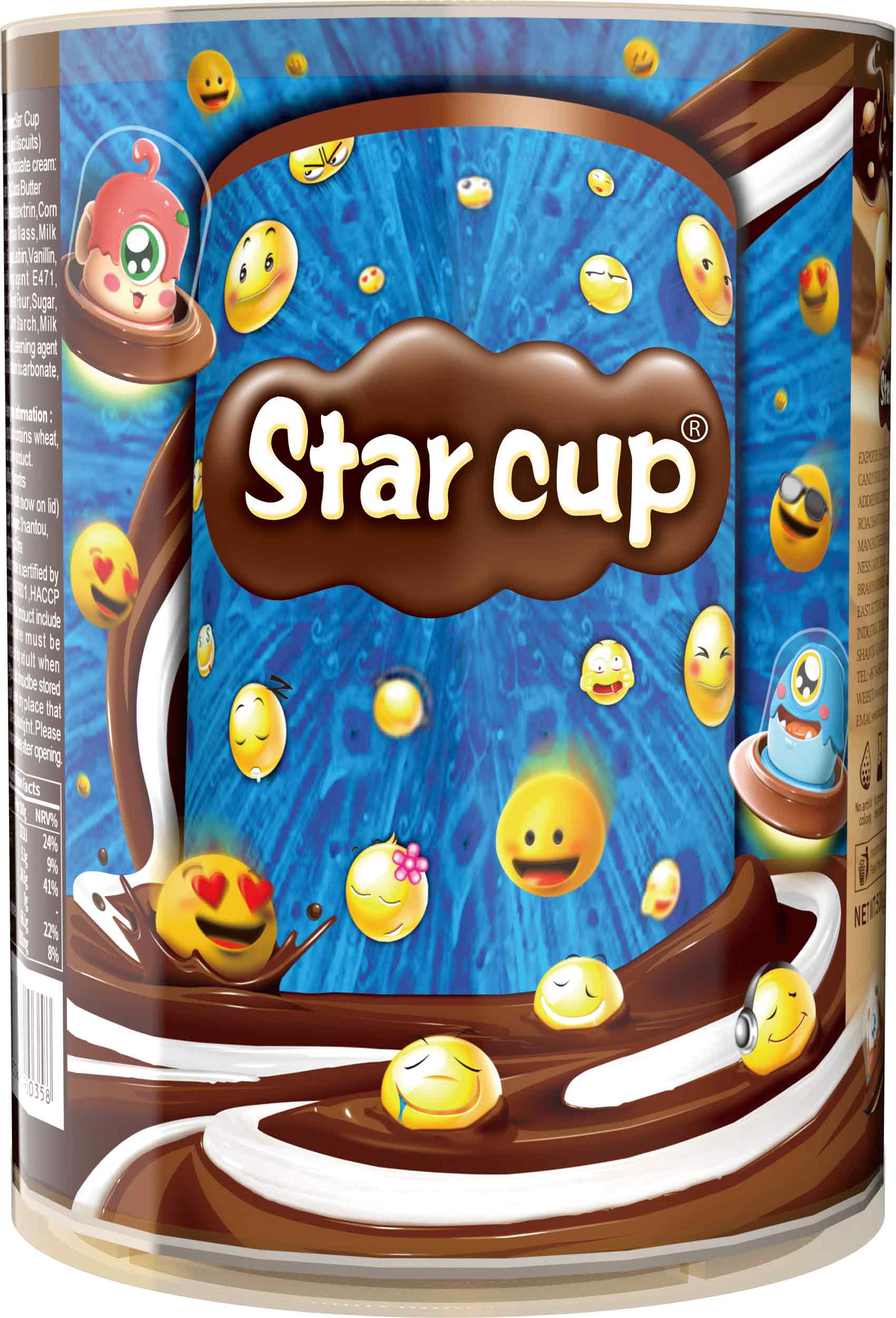 star cup chocolate biscuit