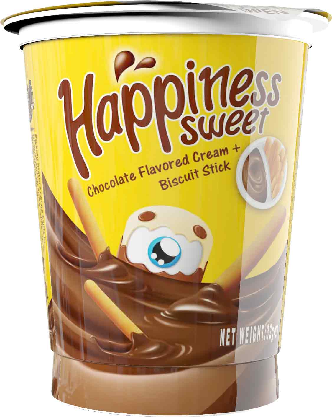happy cup chocolate biscuit