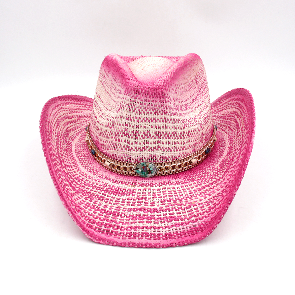 Colorful woven denim hat