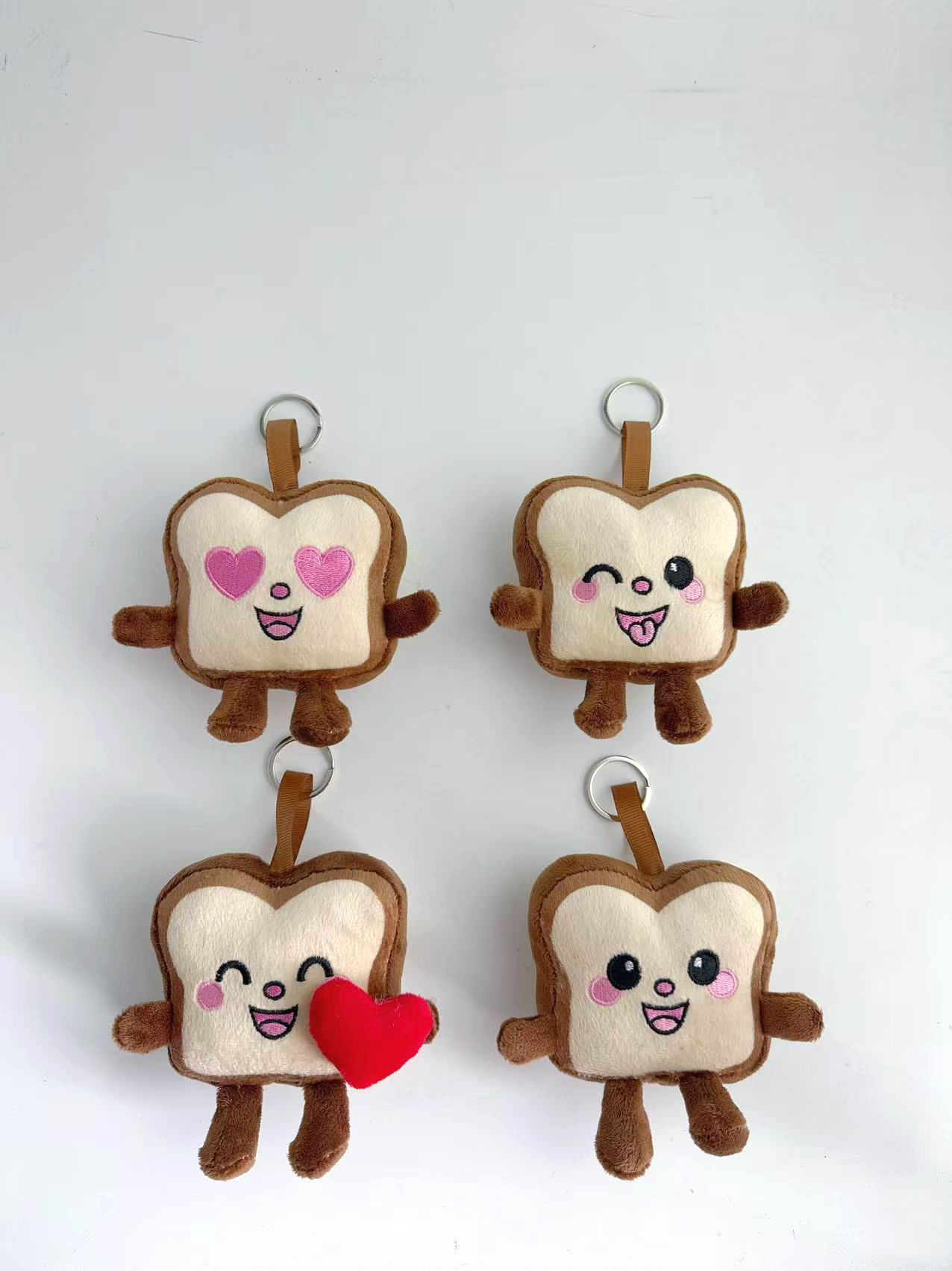 Cute Toast Plush Keychain