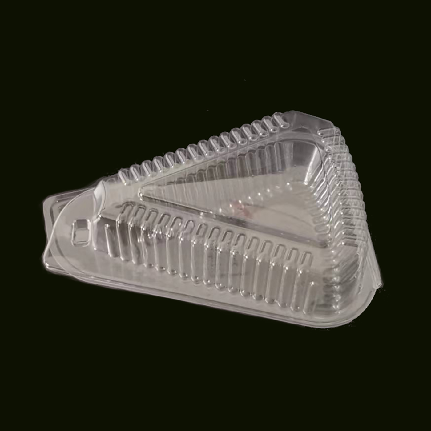 High Transparent Triangle Plastic Clear Cake Slice Hinged Clamshell Container