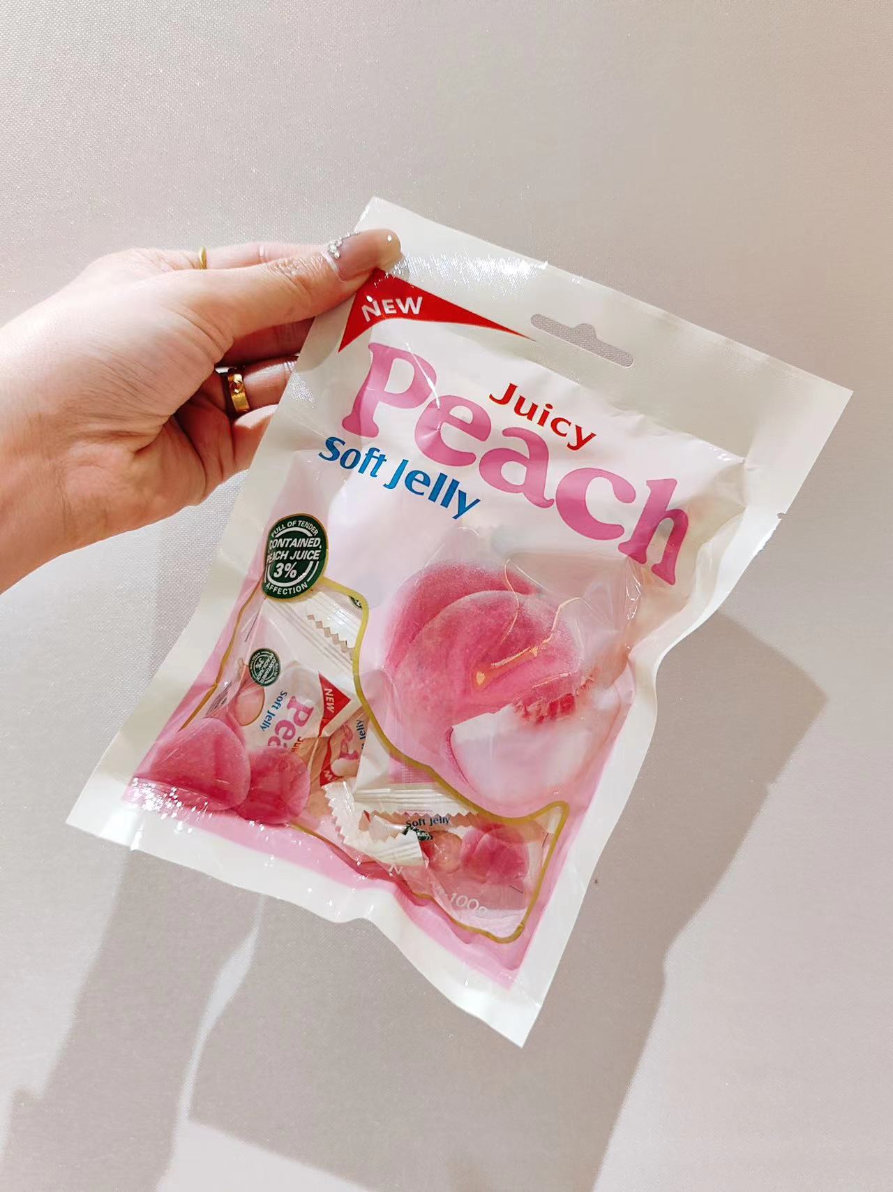 juice peach soft jelly candy