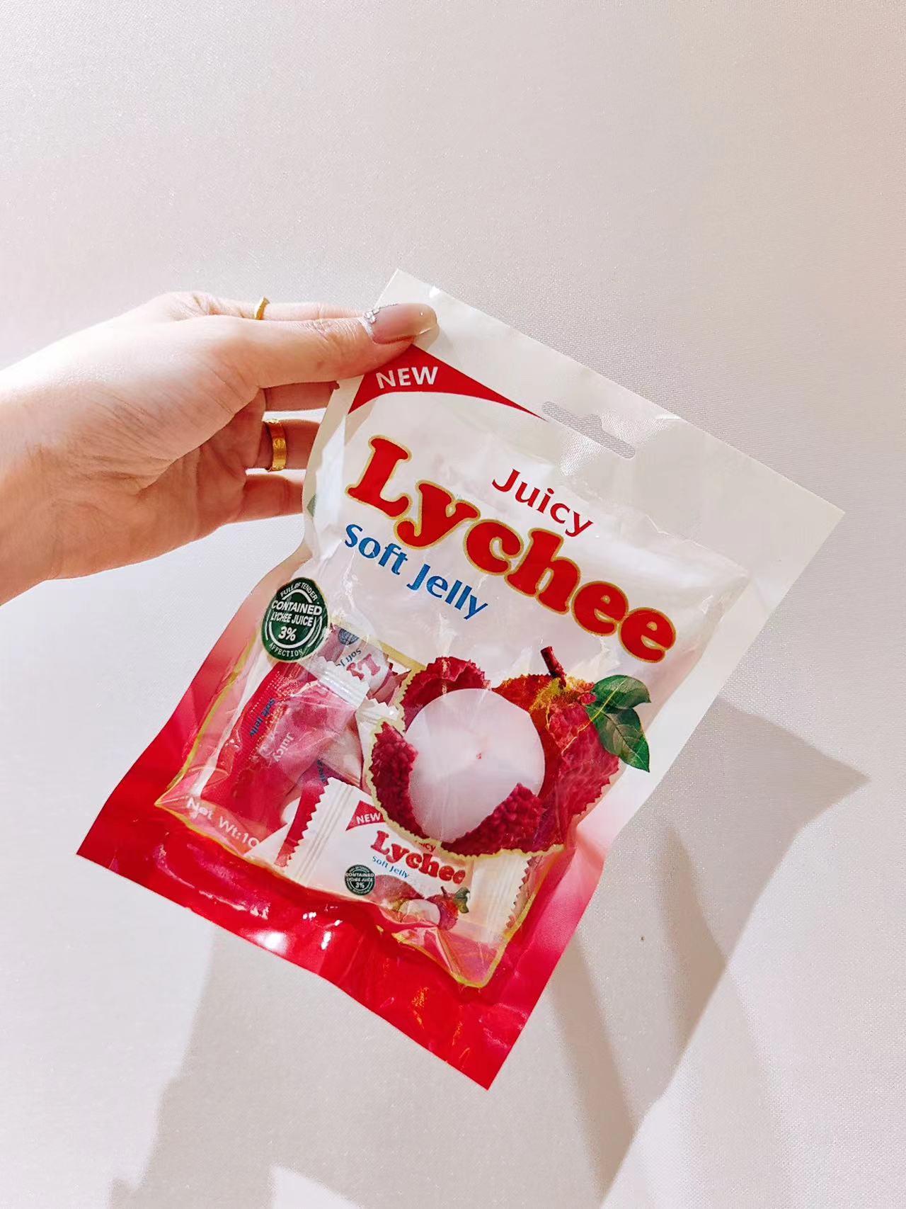 Juice fruit lychee soft jelly candy