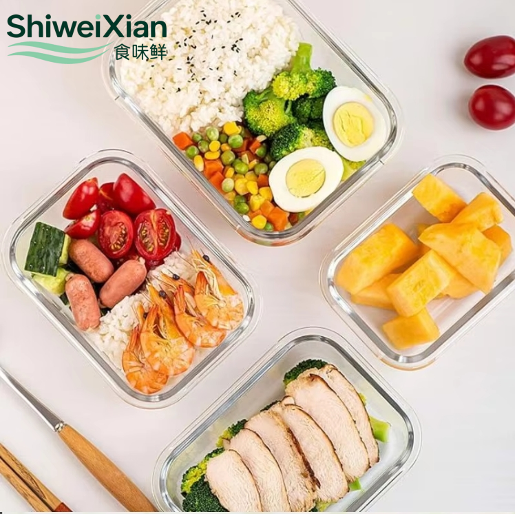 Shiweixian+glass food container+glass storage jarfood grade