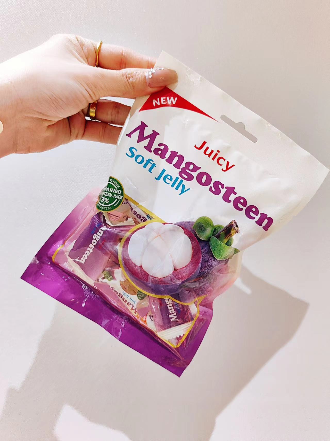 Juice fruit green mangosteen soft jelly candy