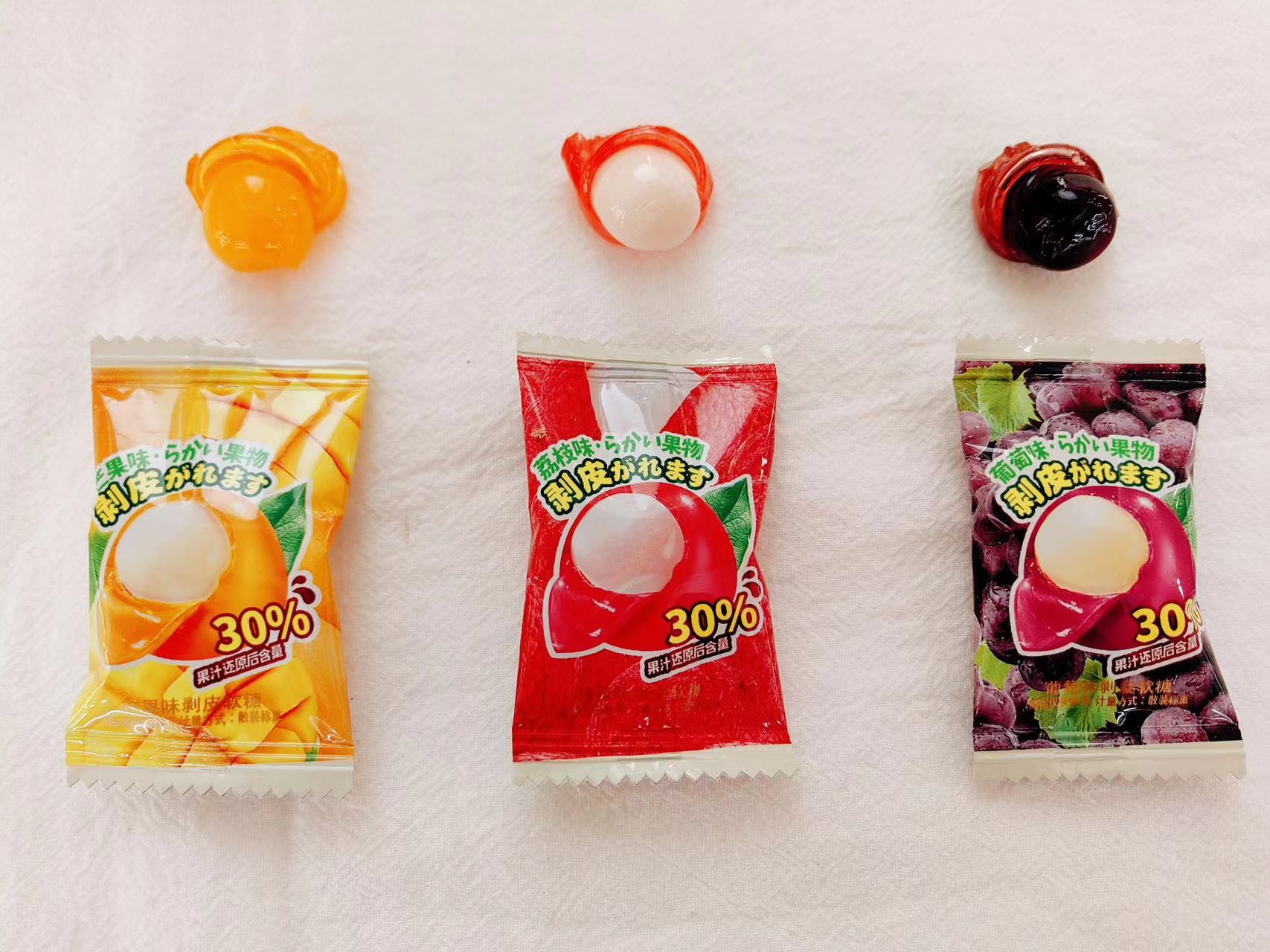 Juice fruit peeling soft jelly candy