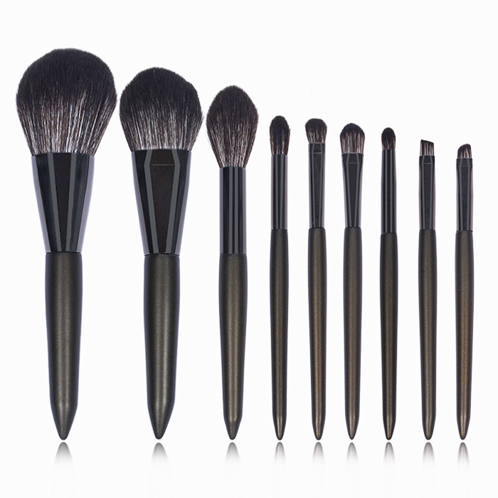 dongmei 9pcs Black makeup brush set professional makeup tools