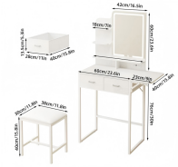 Dresser with folding plate