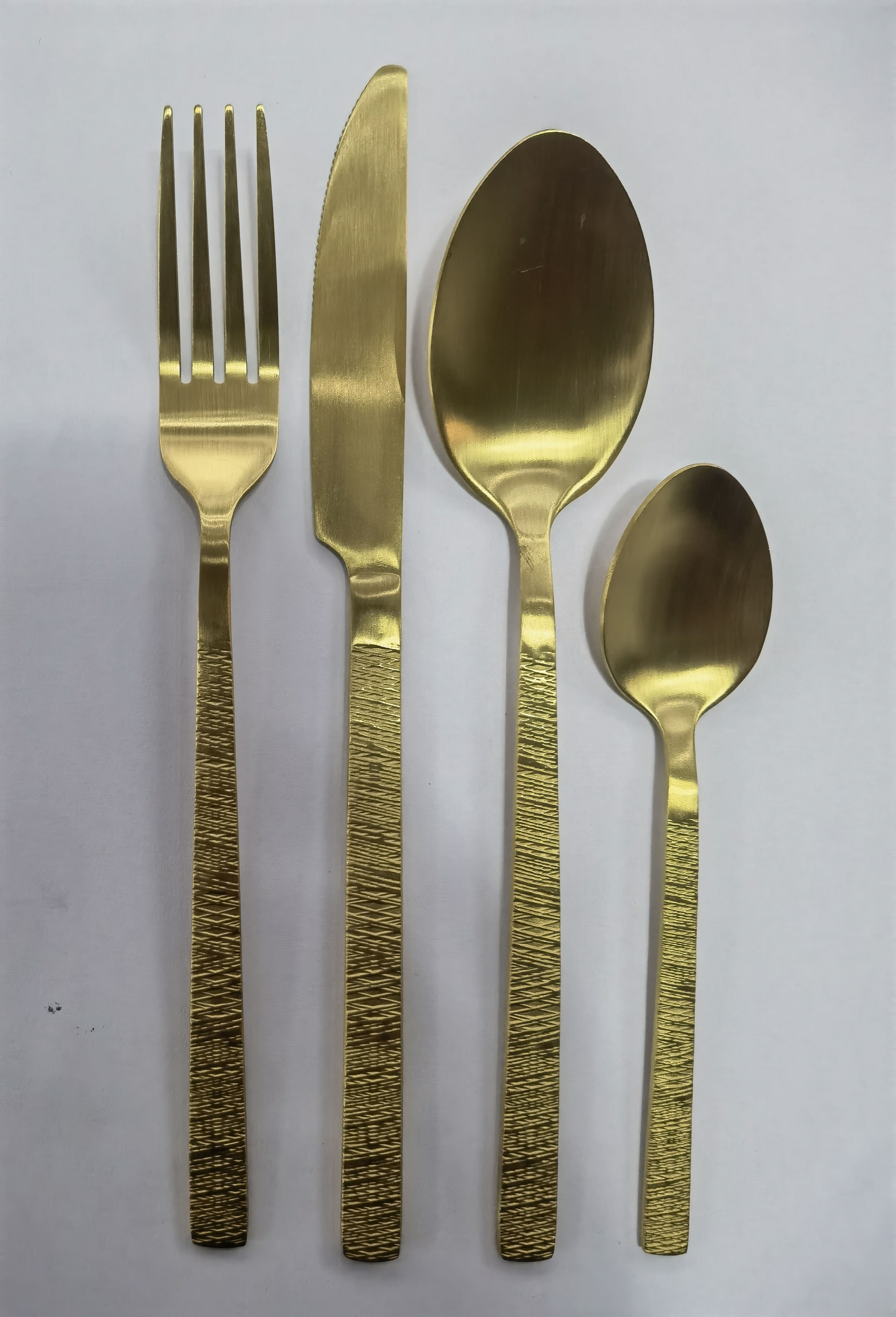 Set Golden knife, fork, spoon set