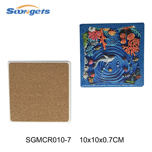Ceramic coaster with 3D printing