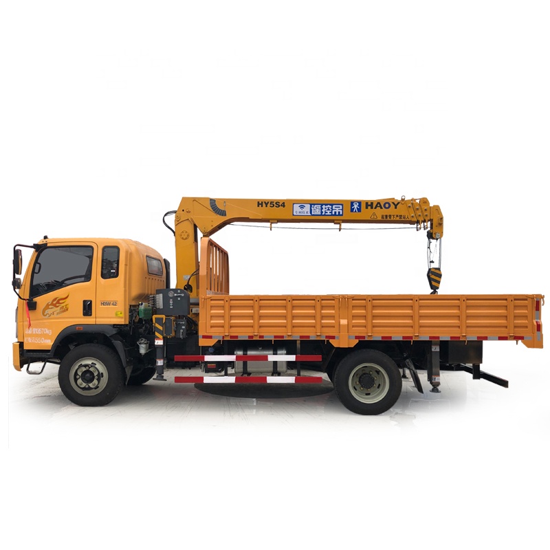 Haoyi 5-ton straight boom truck-mounted crane