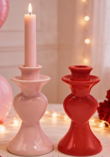ceramic heart shape candleholder