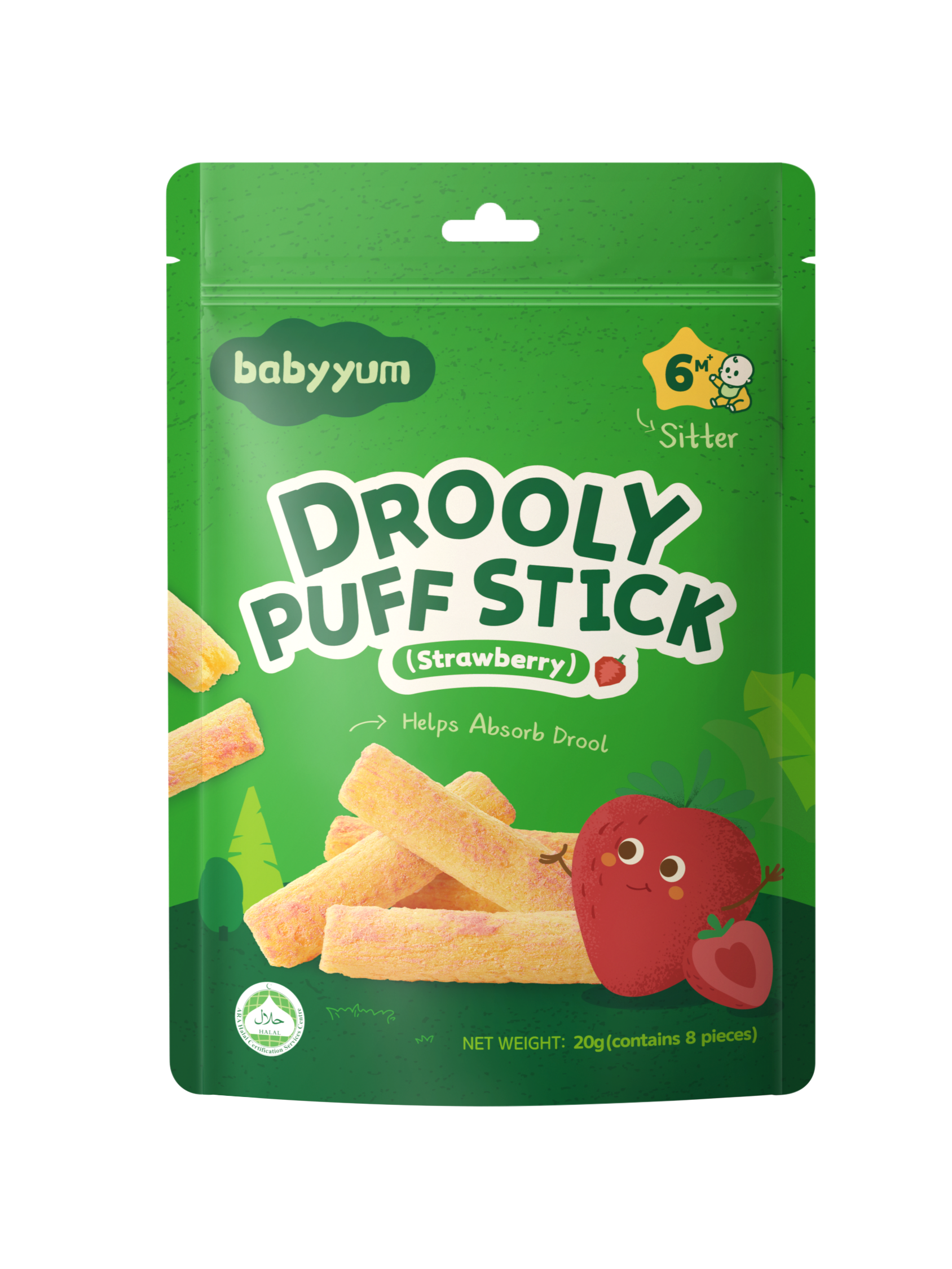 Drooly Puff Stick(Strawberry)