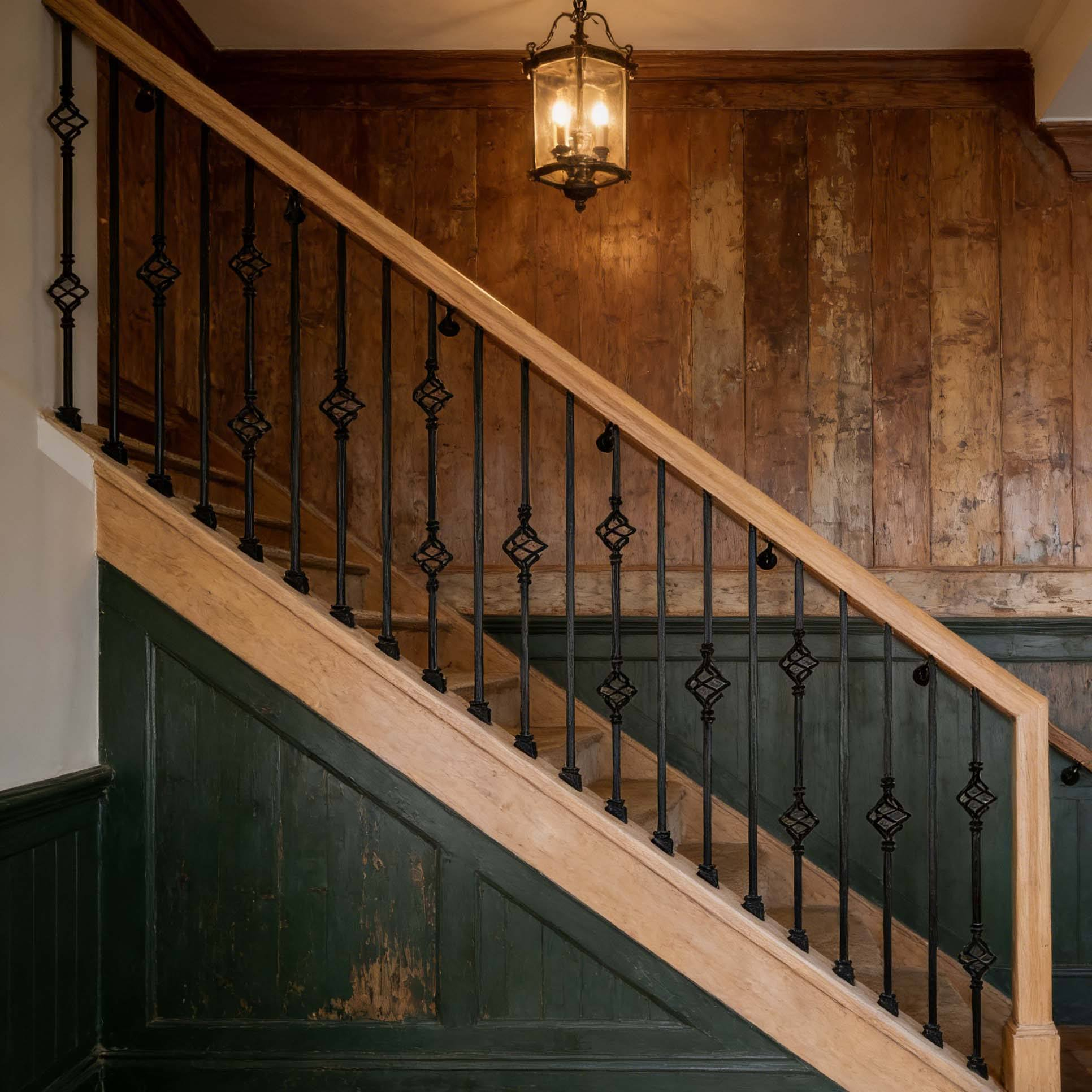 Iron Stair Spindles for Interior Staircase Remodel