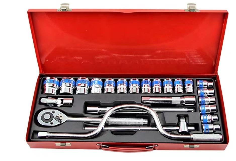 24-Piece Industrial Grade Automotive Repair Tool Set in Steel Case