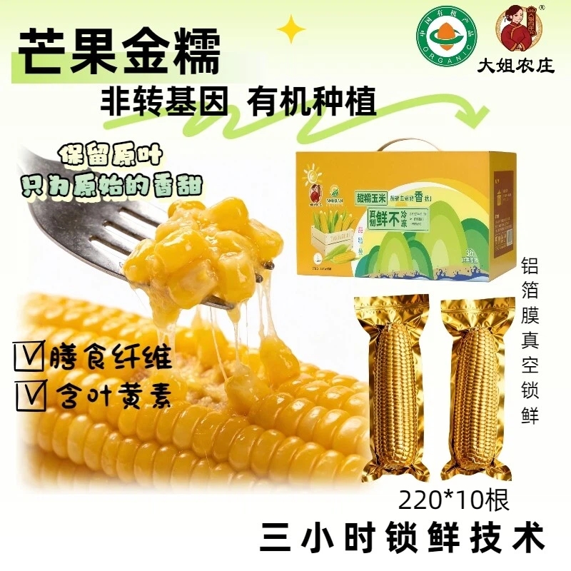 Sister's Farm Yellow Waxy Corn with Husk, 10 Ears