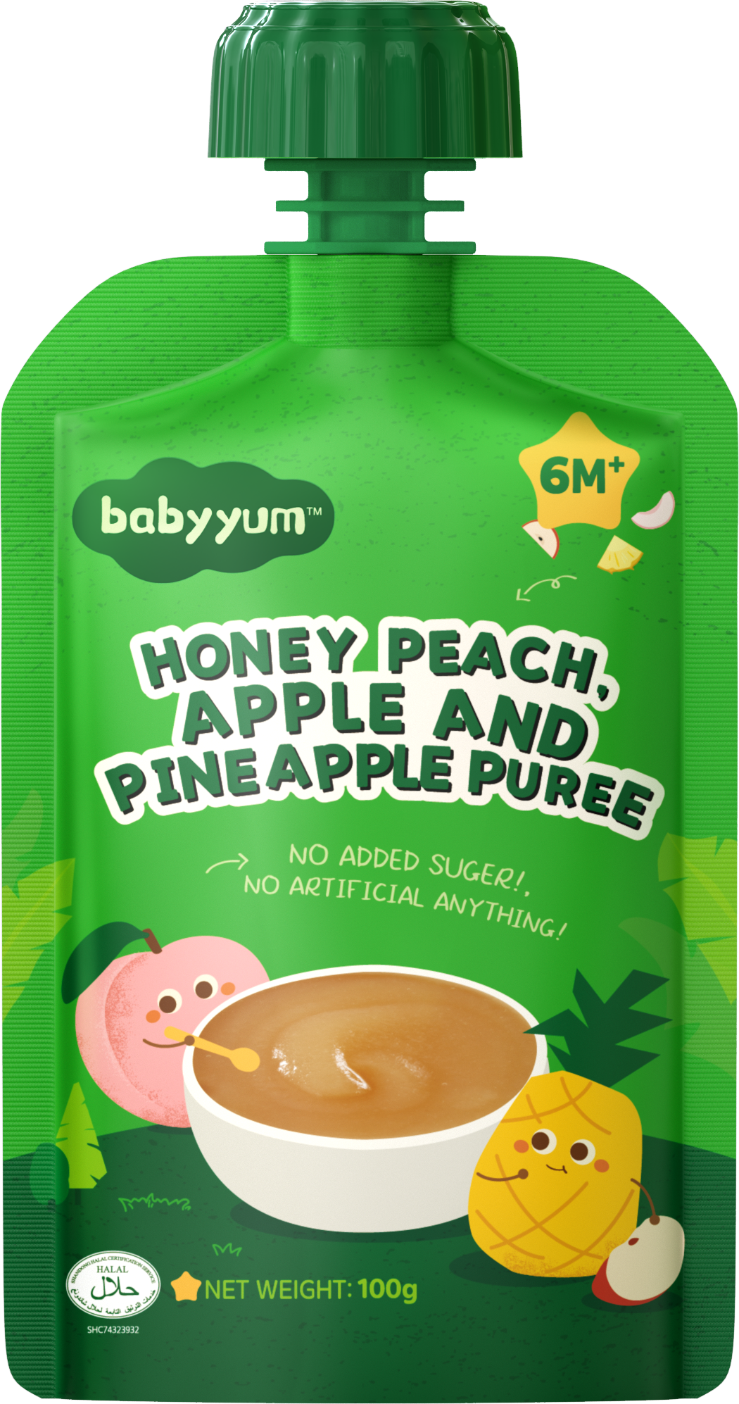 Honey Peach, Apple and Pineapple Puree