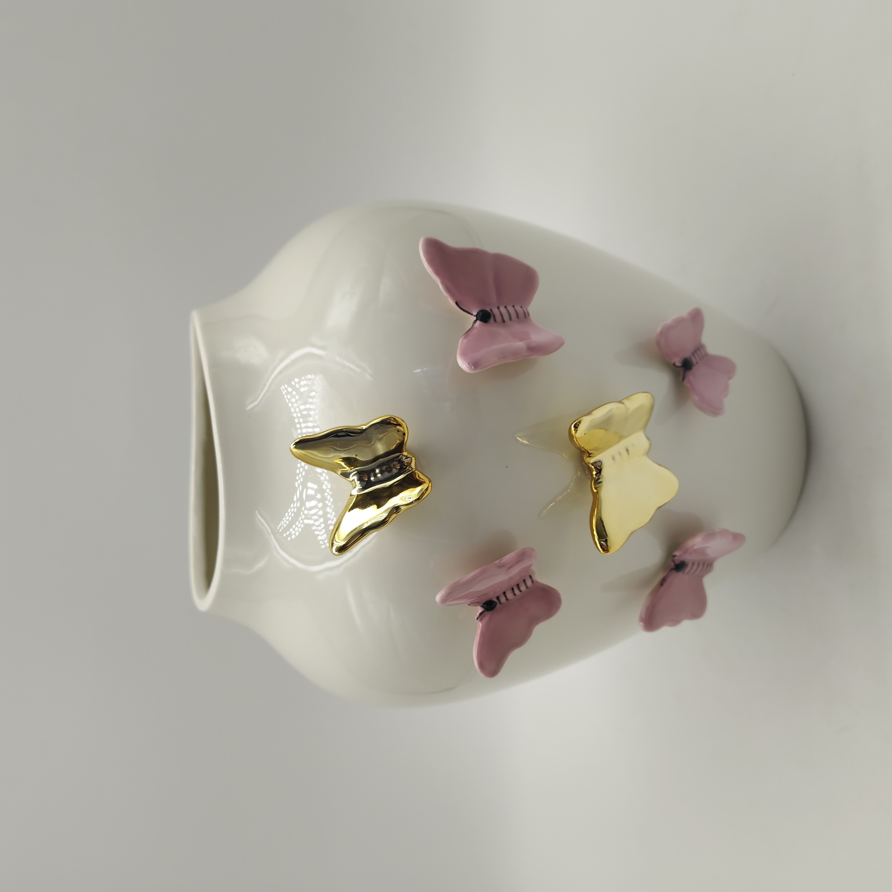 Handmade ceramic butterfly vase