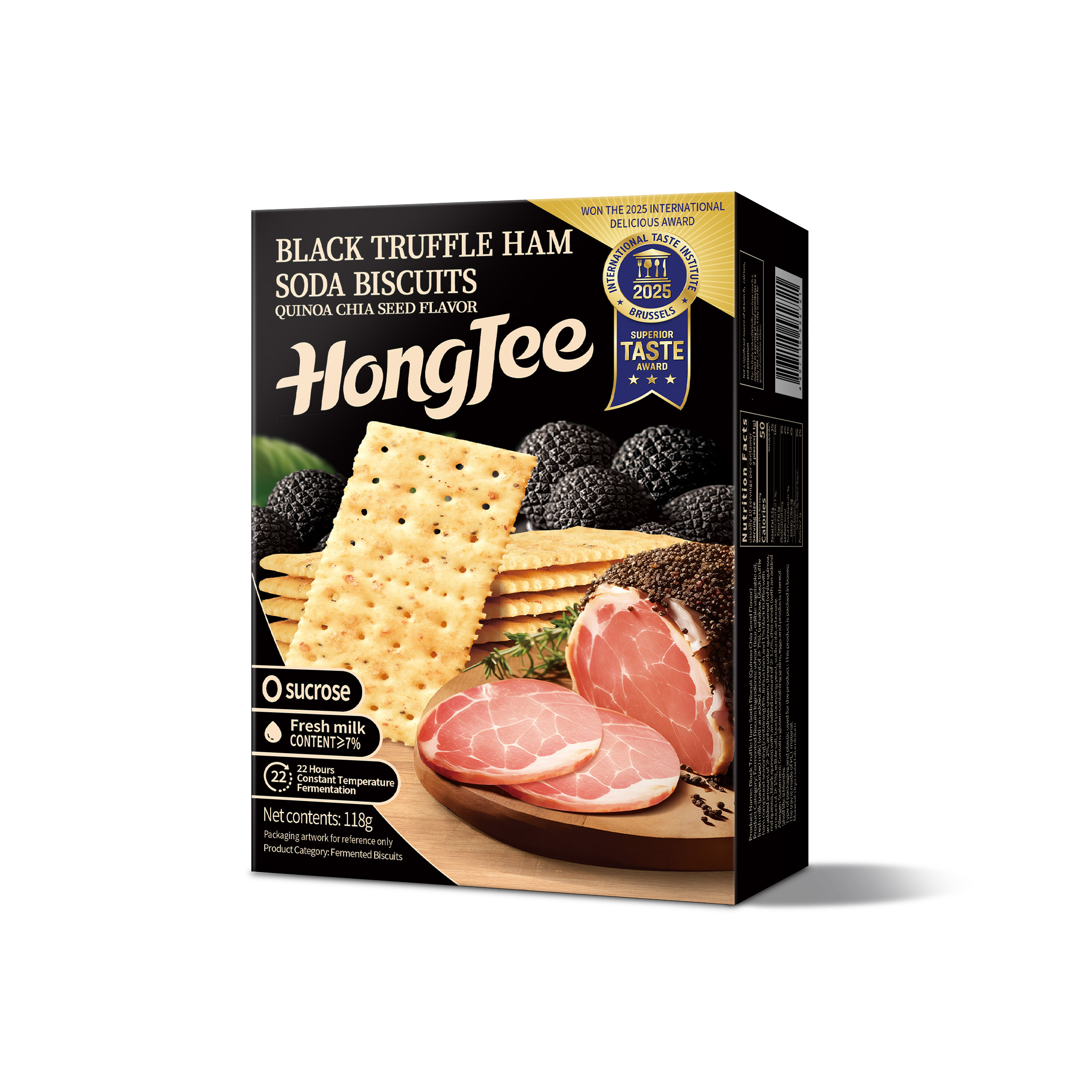 Black Truffle Ham Soda Biscuits