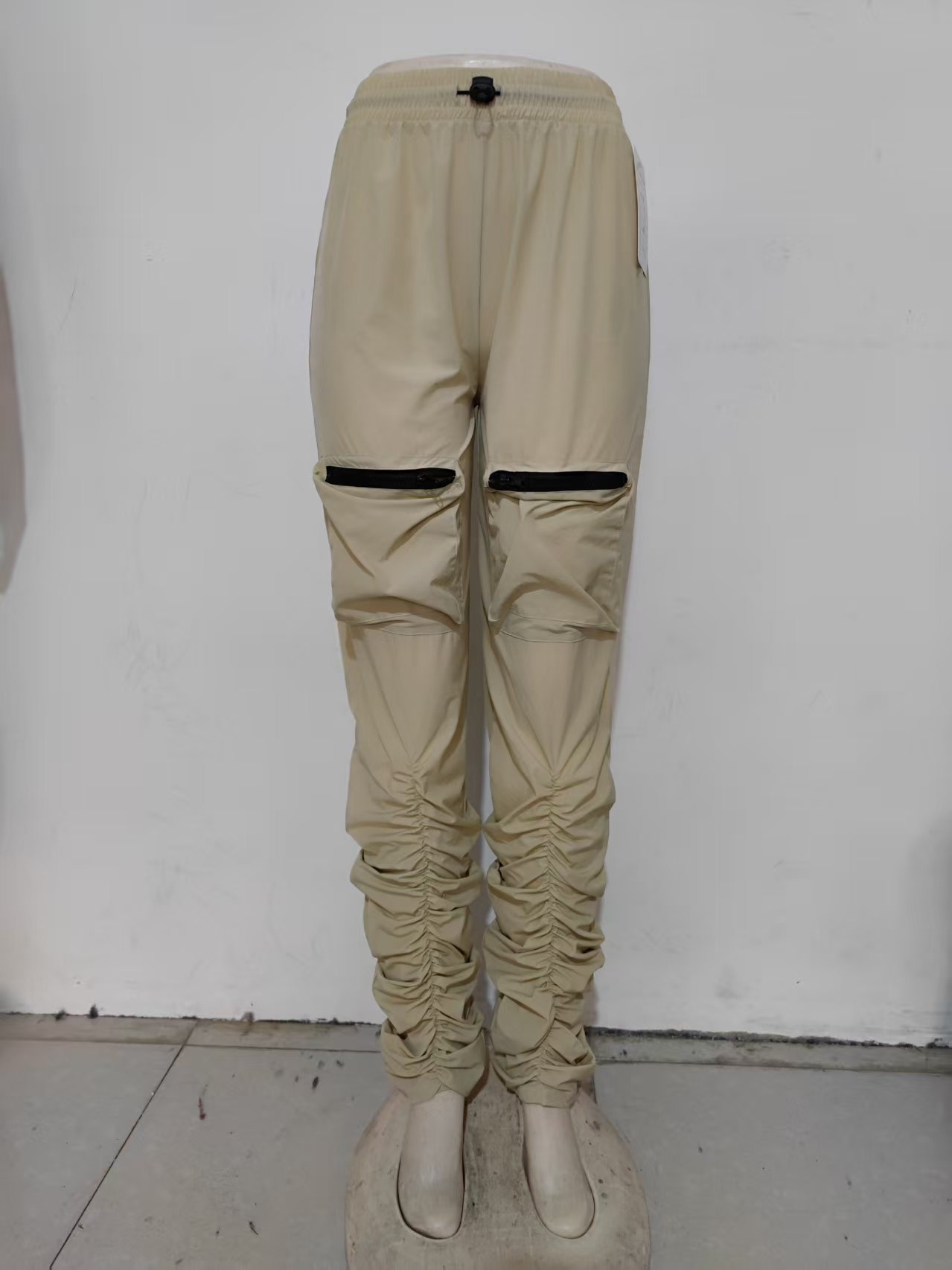 Plyed pocket zip-up casual work pants