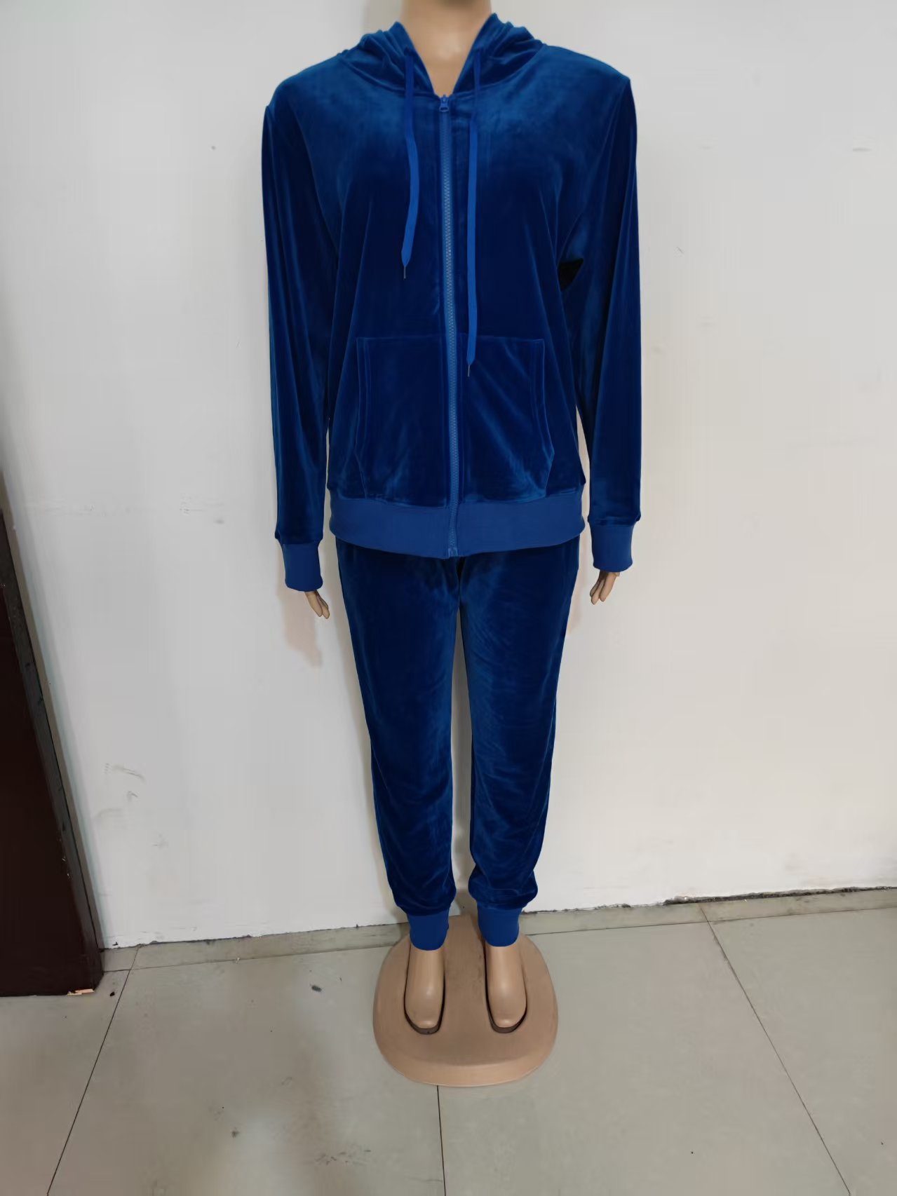Hooded Velvet Track Suit